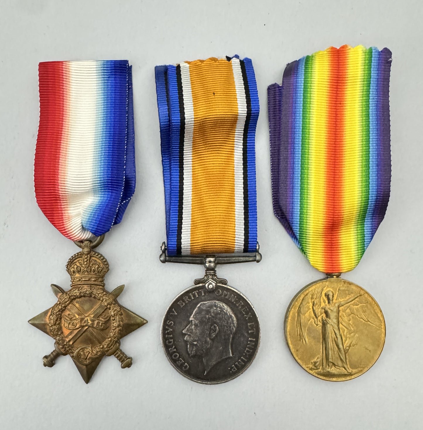 WW1 British Army Cyclist Corps Medals Trio 1914-15 Star BWM Inter Allied