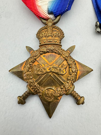 WW1 British Army Cyclist Corps Medals Trio 1914-15 Star BWM Inter Allied