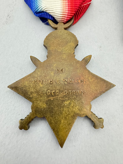 WW1 British Army Cyclist Corps Medals Trio 1914-15 Star BWM Inter Allied