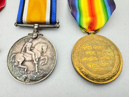 WW1 British Army Cyclist Corps Medals Trio 1914-15 Star BWM Inter Allied