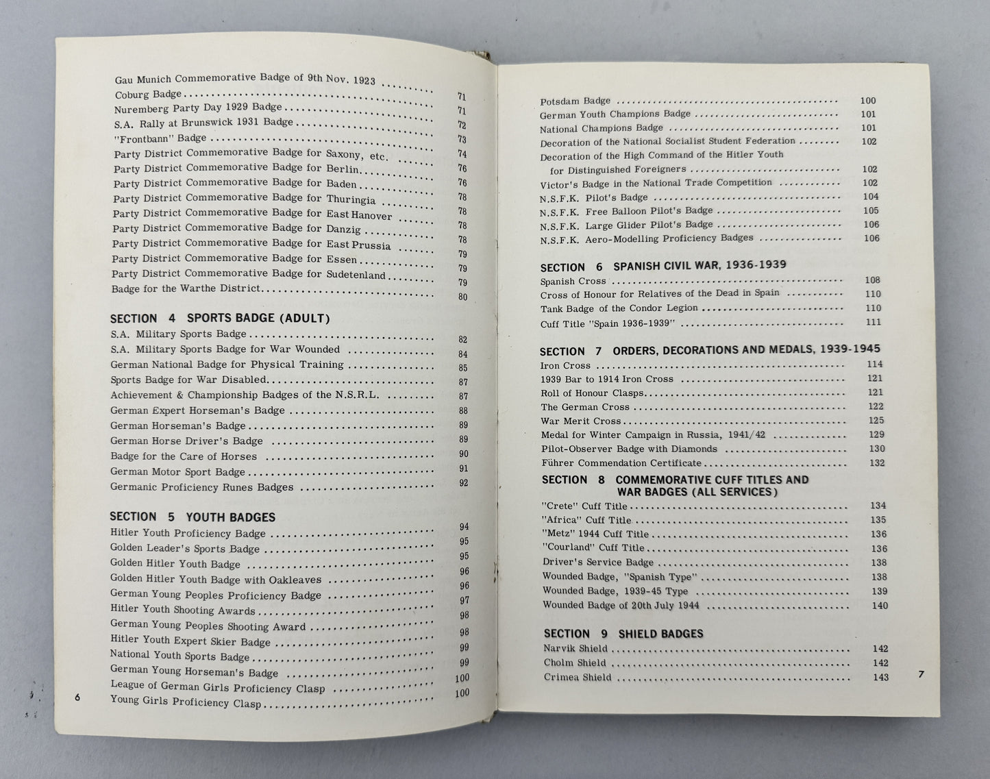 Orders Decorations Medals & Orders of the Third Reich Littlejohn Bender Book
