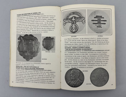 Orders Decorations Medals & Orders of the Third Reich Littlejohn Bender Book