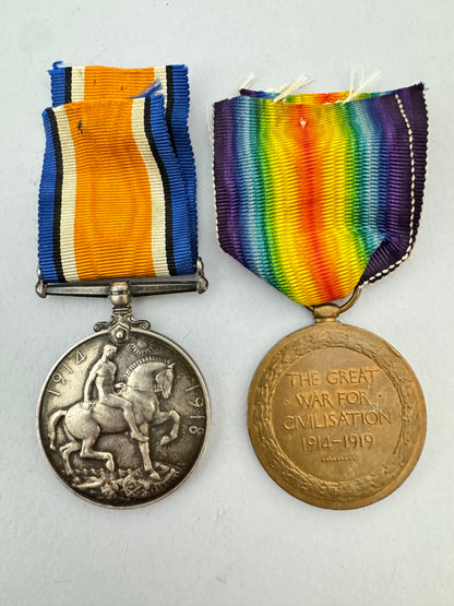 WW1 British Army King's Royal Rifle Corps Medals BWM Inter Allied KRRC