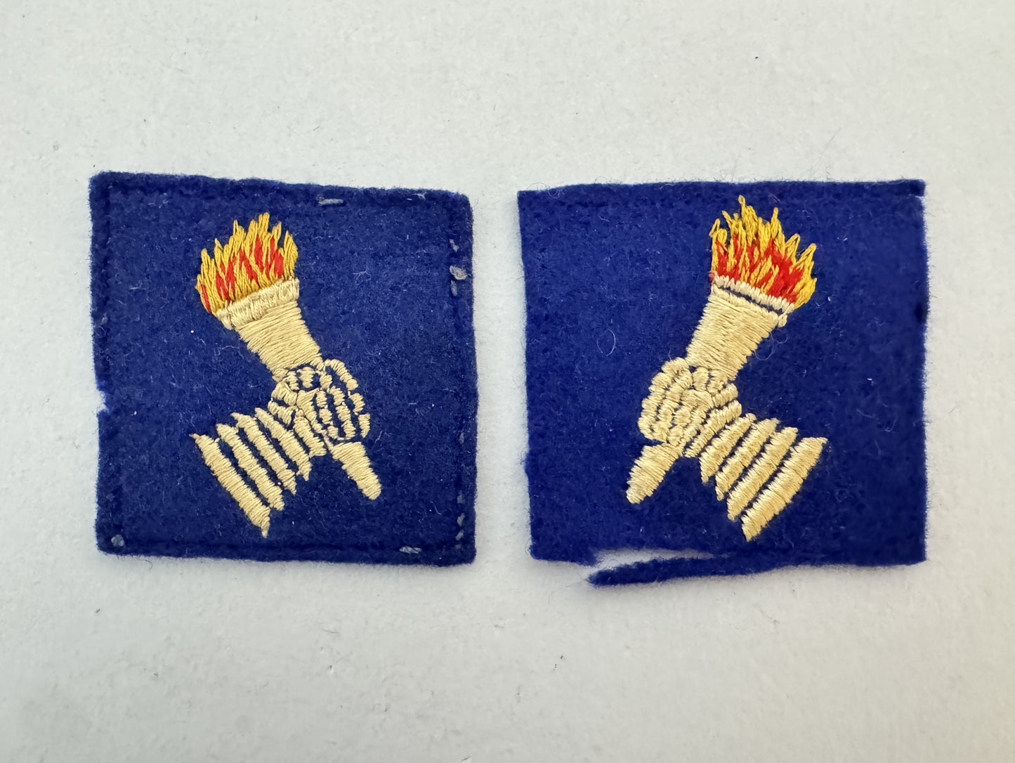 WW2 British Army Royal Armoured Corps Training Brigade Formation Sign Badges