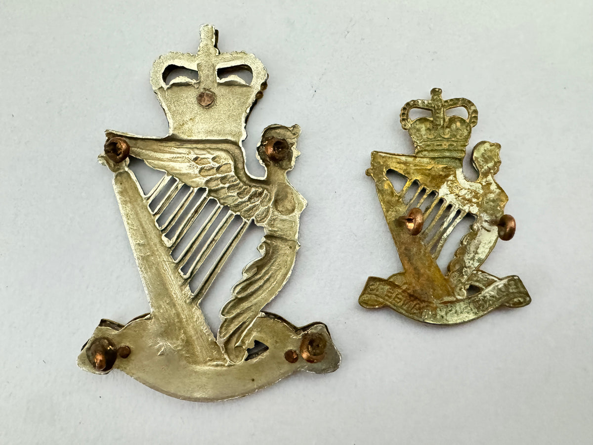 British Army Royal Irish Rangers Cap Badge & Piper's Caubeen Hat Badge