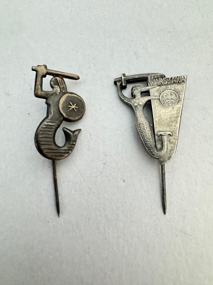 Polish Warsaw Uprising Patriotic Badge Pair