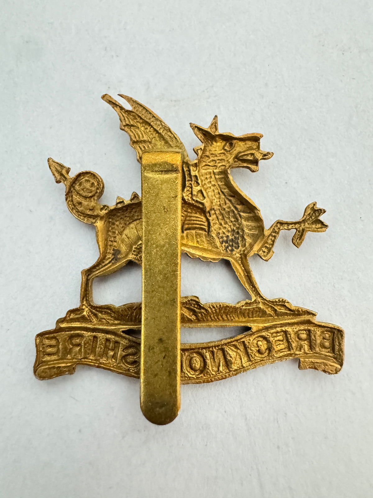 Original WW1 Brecknockshire Battalion Cap Badge