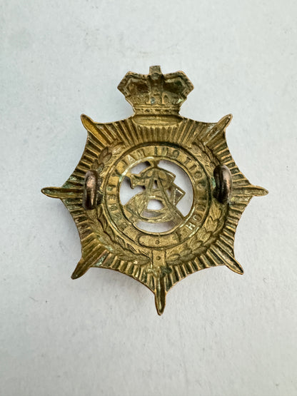 Victorian British Army Service Corps Queen's Crown Cap Badge