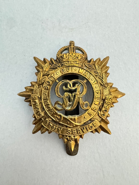 Original Royal Army Service Corps King's Crown Cap Badge
