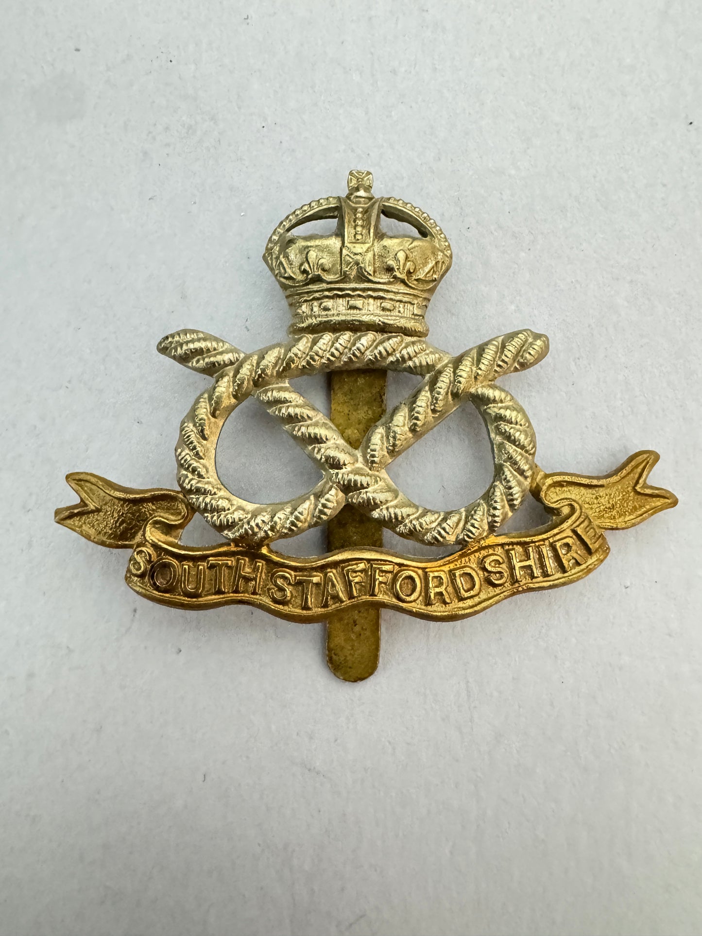 Original WW2 South Staffordshire Regiment Cap Badge