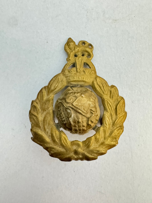 Original Royal Marines King's Crown Cap Badge