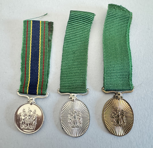 Rhodesia Miniature Medal Trio – Police Gallantry, Chiefs & Headmen
