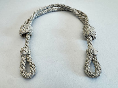 WW2 German Army Officer Visor Cap Silver Chin Strap Cord