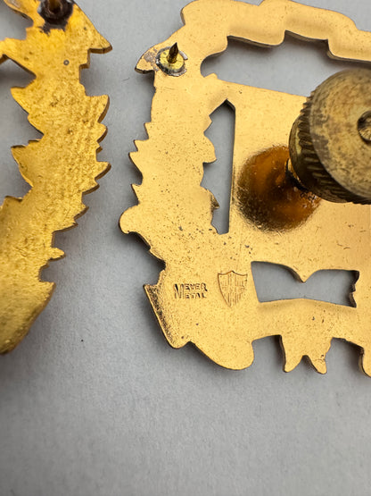 Dominican Republic Police Officer & Other Ranks Cap Badges MEYER NEW YORK