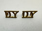 WW2 British Army Derbyshire Yeomanry Officer's Shoulder Title Badges