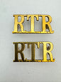 WW2 British Army Royal Tank Regiment Shoulder Title Badges RTR