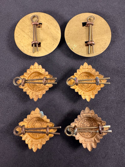Photo 2 of WW2 British Army Colonel Shoulder Board Rank Crown & Star Badges - collectible militaria item