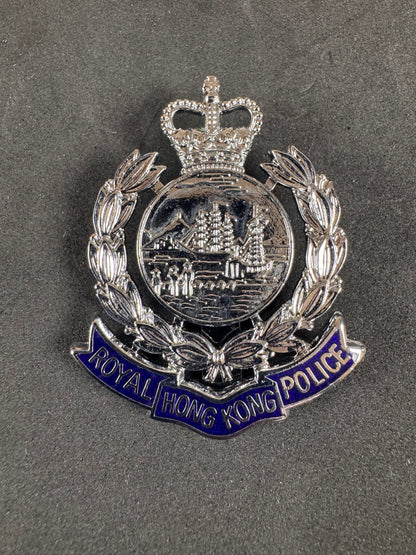 Photo 1 of Royal Hong Kong Police Cap Badge - collectible militaria item