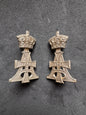 Photo 1 of WW1 British Army 19th Royal Hussars Uniform Collar Badges - collectible militaria item