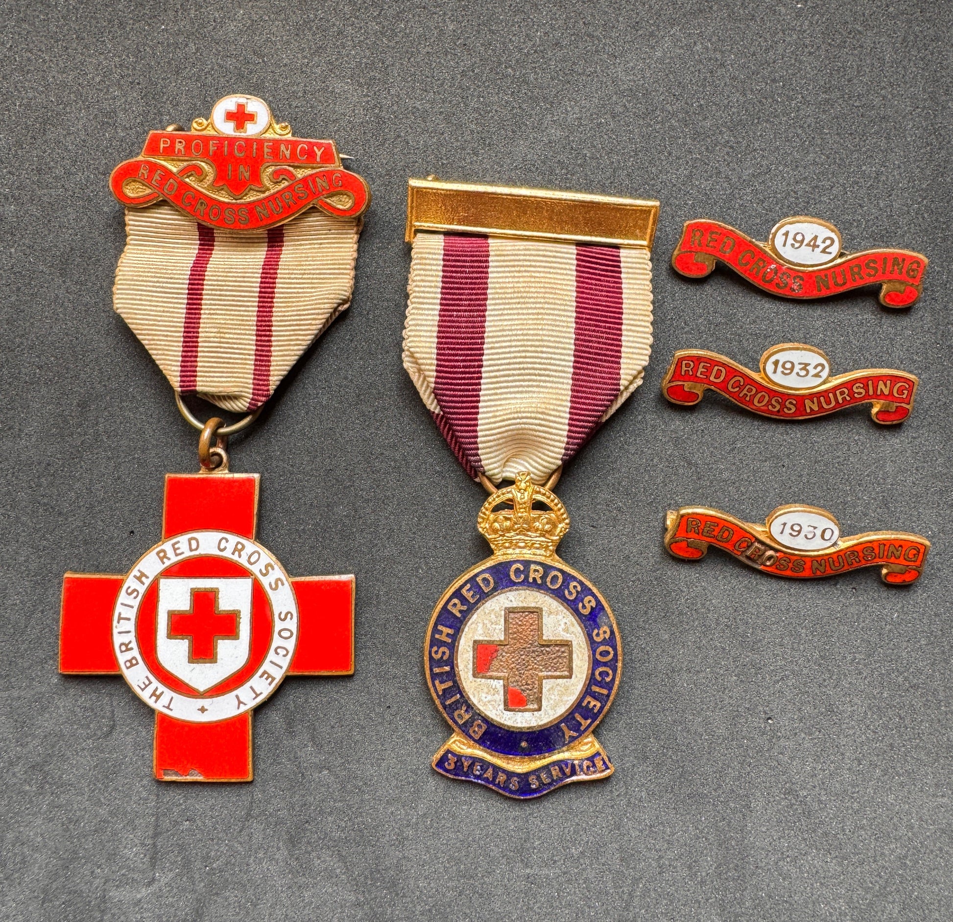 Photo 1 of WW2 British Red Cross Nursing Medals - collectible militaria item