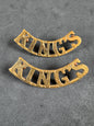 Photo 1 of WW2 British Army King's Liverpool Regiment Uniform Shoulder Titles - collectible militaria item