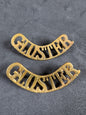 Photo 1 of WW1 British Army Gloucestershire Regiment Uniform Shoulder Titles - collectible militaria item