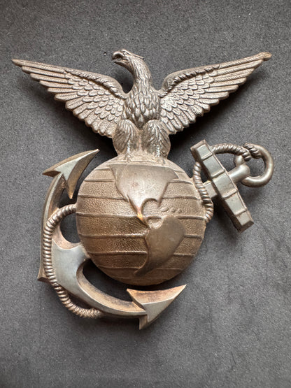 Photo 1 of Rare Original United States Marine Corps USMC Shako Helmet Plate Badge - collectible militaria item