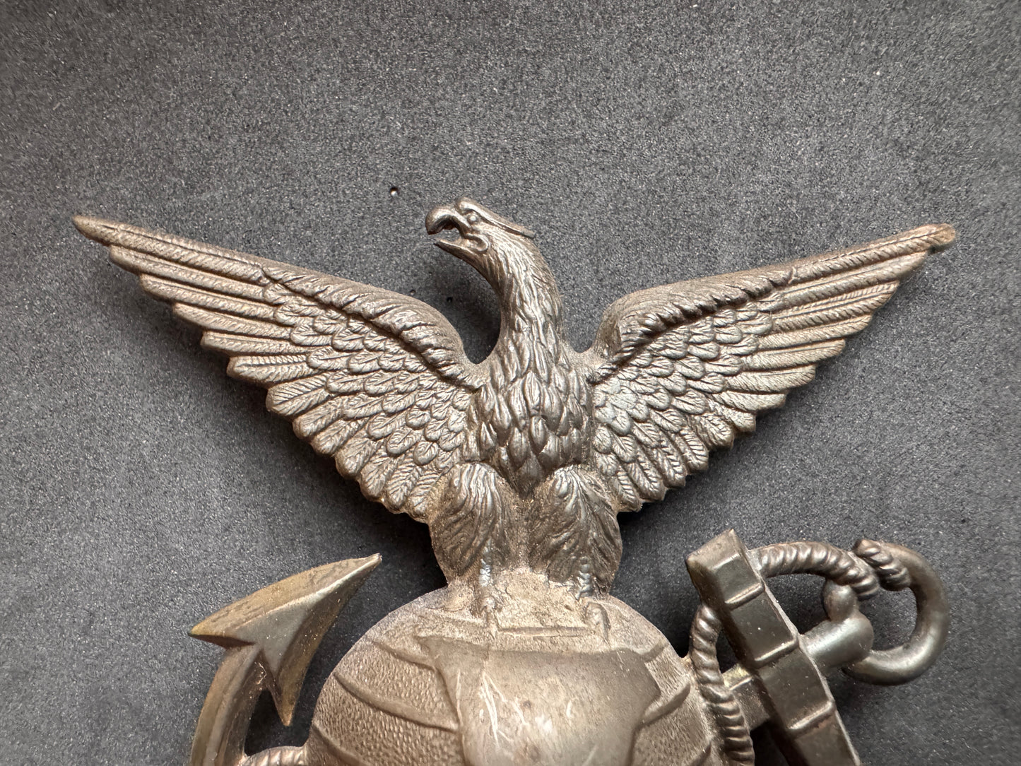 Photo 2 of Rare Original United States Marine Corps USMC Shako Helmet Plate Badge - collectible militaria item