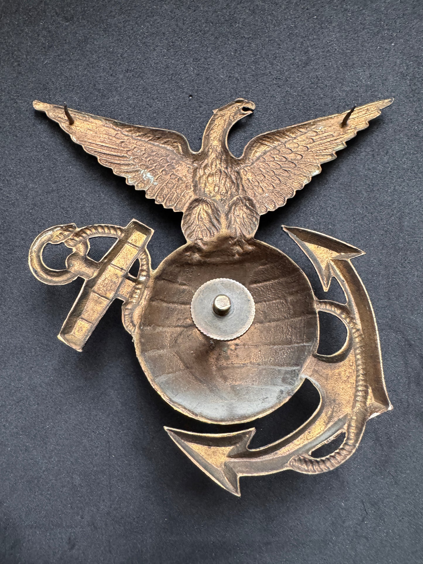 Photo 4 of Rare Original United States Marine Corps USMC Shako Helmet Plate Badge - collectible militaria item