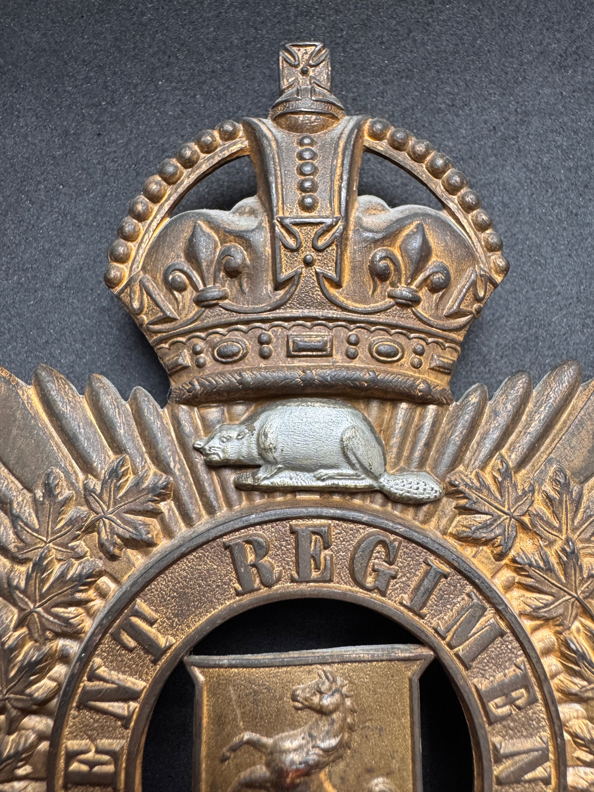 Photo 3 of WW1 Canadian Army 24th (XXIV) Kent Regiment Officer's Helmet Plate - collectible militaria item