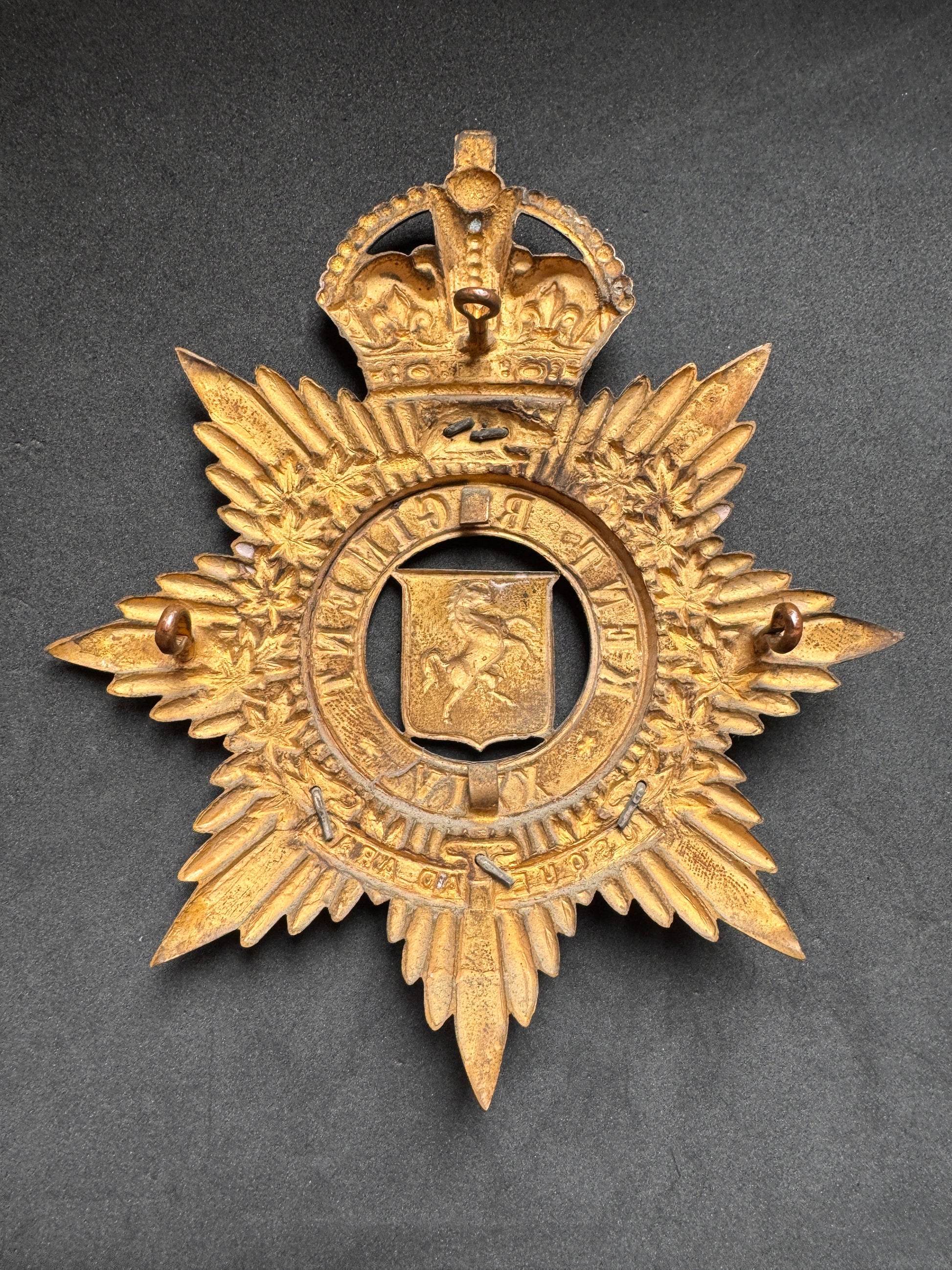 Photo 4 of WW1 Canadian Army 24th (XXIV) Kent Regiment Officer's Helmet Plate - collectible militaria item