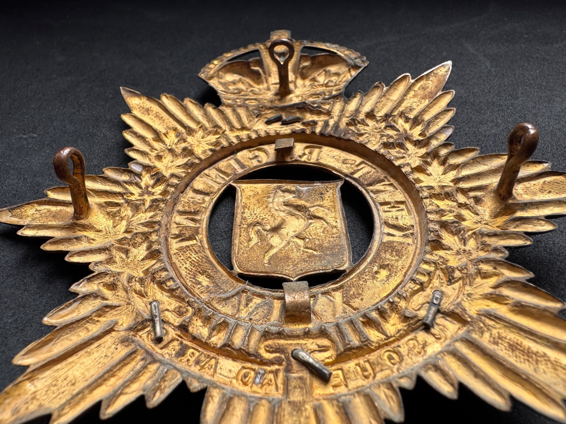 Photo 5 of WW1 Canadian Army 24th (XXIV) Kent Regiment Officer's Helmet Plate - collectible militaria item