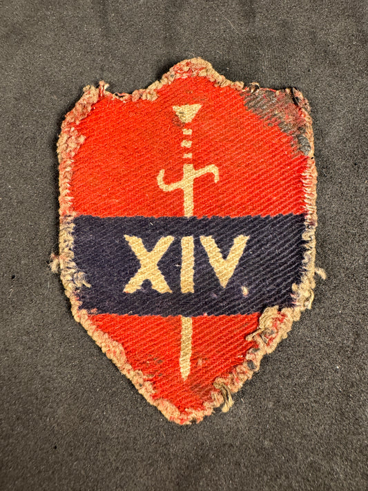 Photo 1 of WW2 British Army 14th Army (XIV) Formation Sign - collectible militaria item