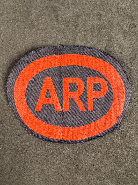 Photo 1 of WW2 British Air Raid Precautions (ARP) Service Printed Arm Badge - collectible militaria item