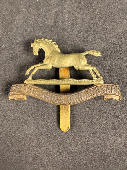 Photo 1 of WW2 British Army 3rd King's Own Hussars Cap Badge - collectible militaria item