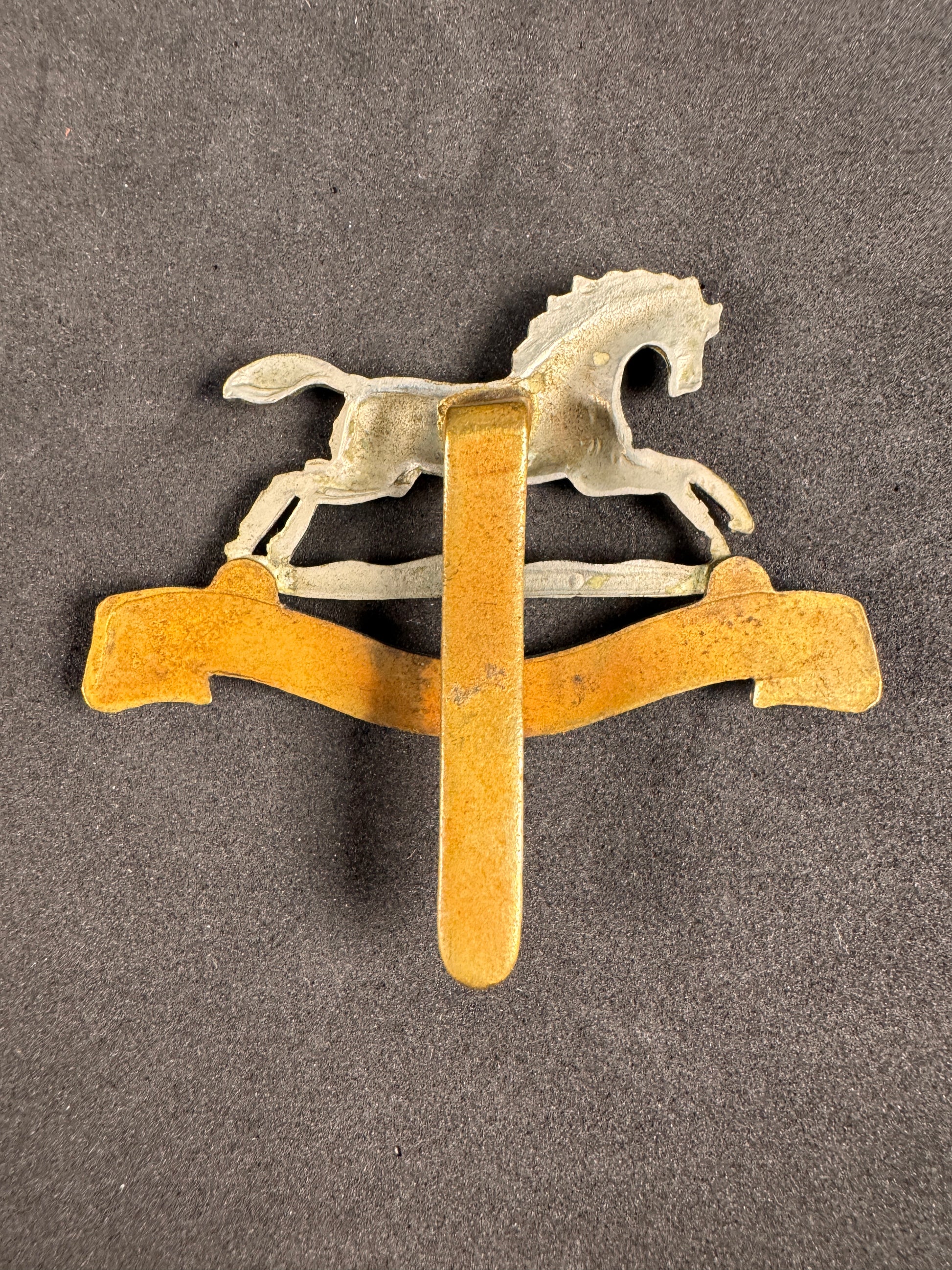 Photo 2 of WW2 British Army 3rd King's Own Hussars Cap Badge - collectible militaria item