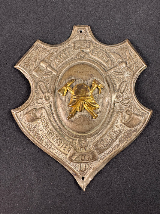 Photo 1 of Vintage German Fire Brigade (Feuerwehr) Helmet Badge - collectible militaria item