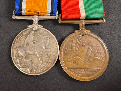 Photo 2 of WW1 British War Medal & Mercantile Marine Medal (Merchant Navy) - collectible militaria item