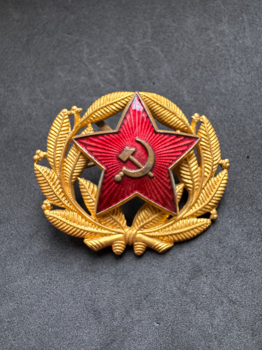Photo 1 of Cold War Soviet Officer’s Cap Badge - collectible militaria item