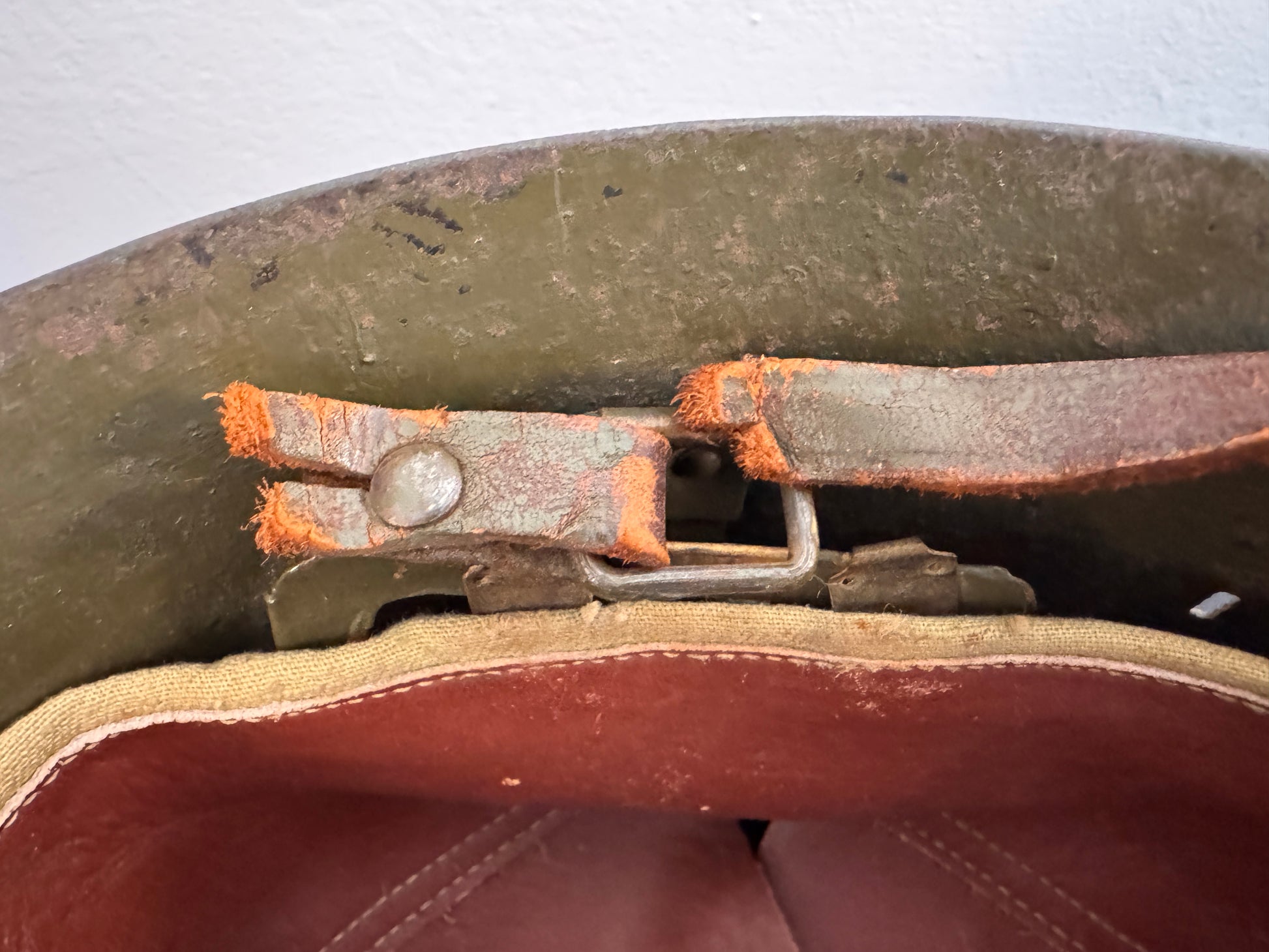 Photo 8 of WWII Thai M30/32 Combat Helmet with Crest - Rare Siamese Issue - collectible militaria item