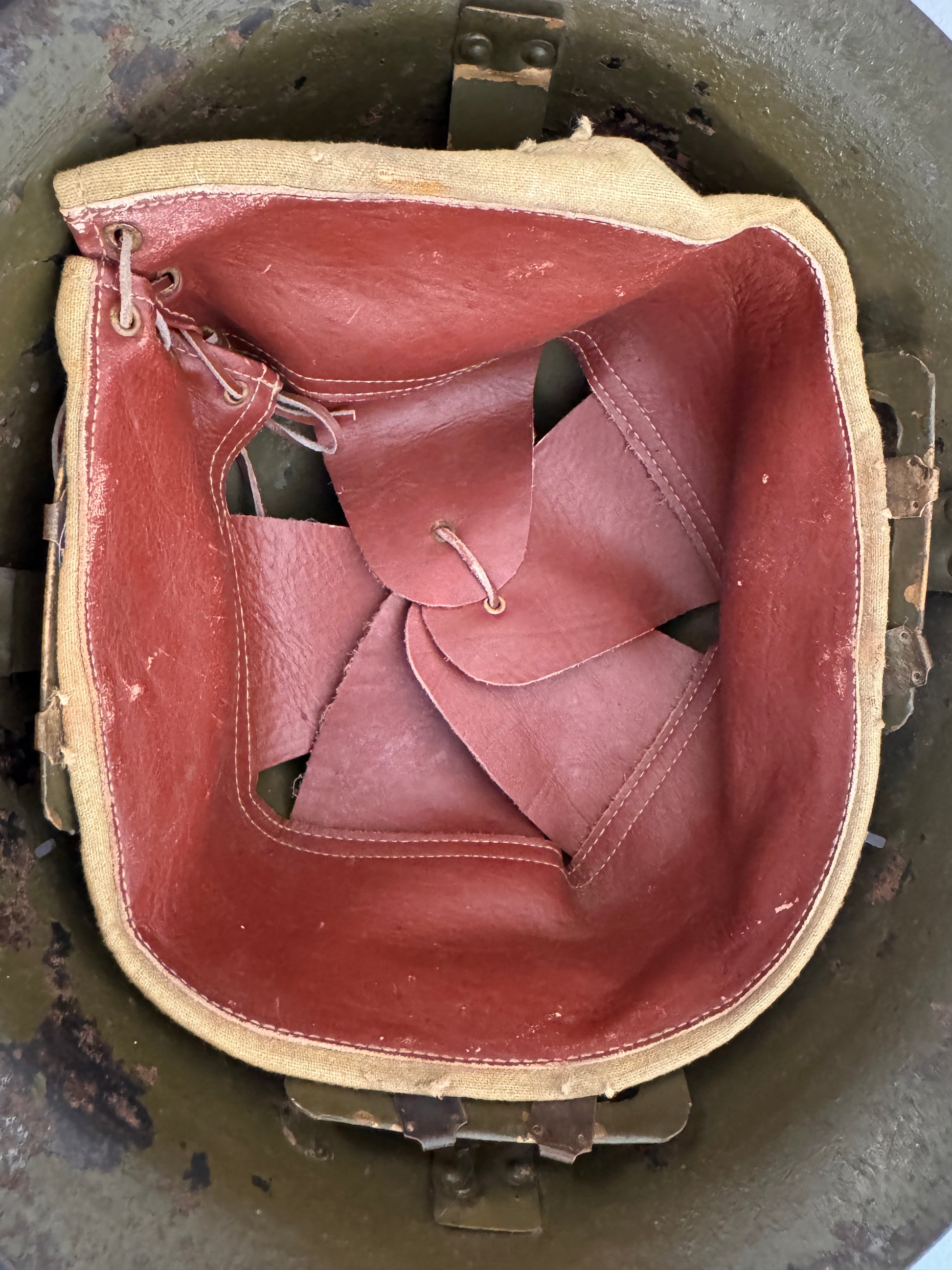 Photo 9 of WWII Thai M30/32 Combat Helmet with Crest - Rare Siamese Issue - collectible militaria item