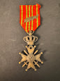 Photo 1 of Belgian Croix de Guerre 1914-1918 with Palm - WWI Valor Decoration Medal - collectible militaria item
