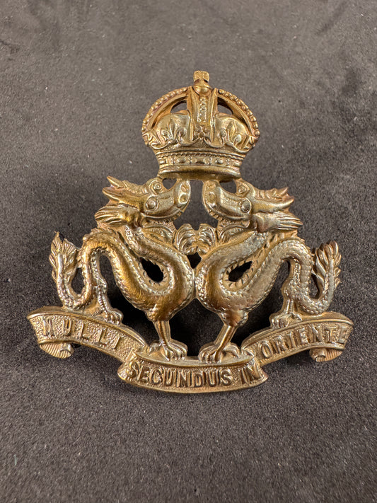 Photo 1 of WW2 British Hong Kong Volunteer Defence Corps Officer's Cap Badge - collectible militaria item