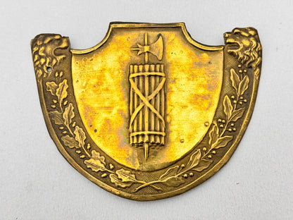 Italian Fascist-Era Brass Gorget Plate