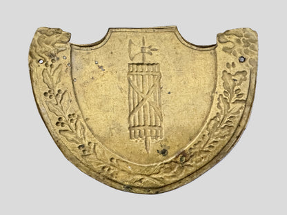 Italian Fascist-Era Brass Gorget Plate