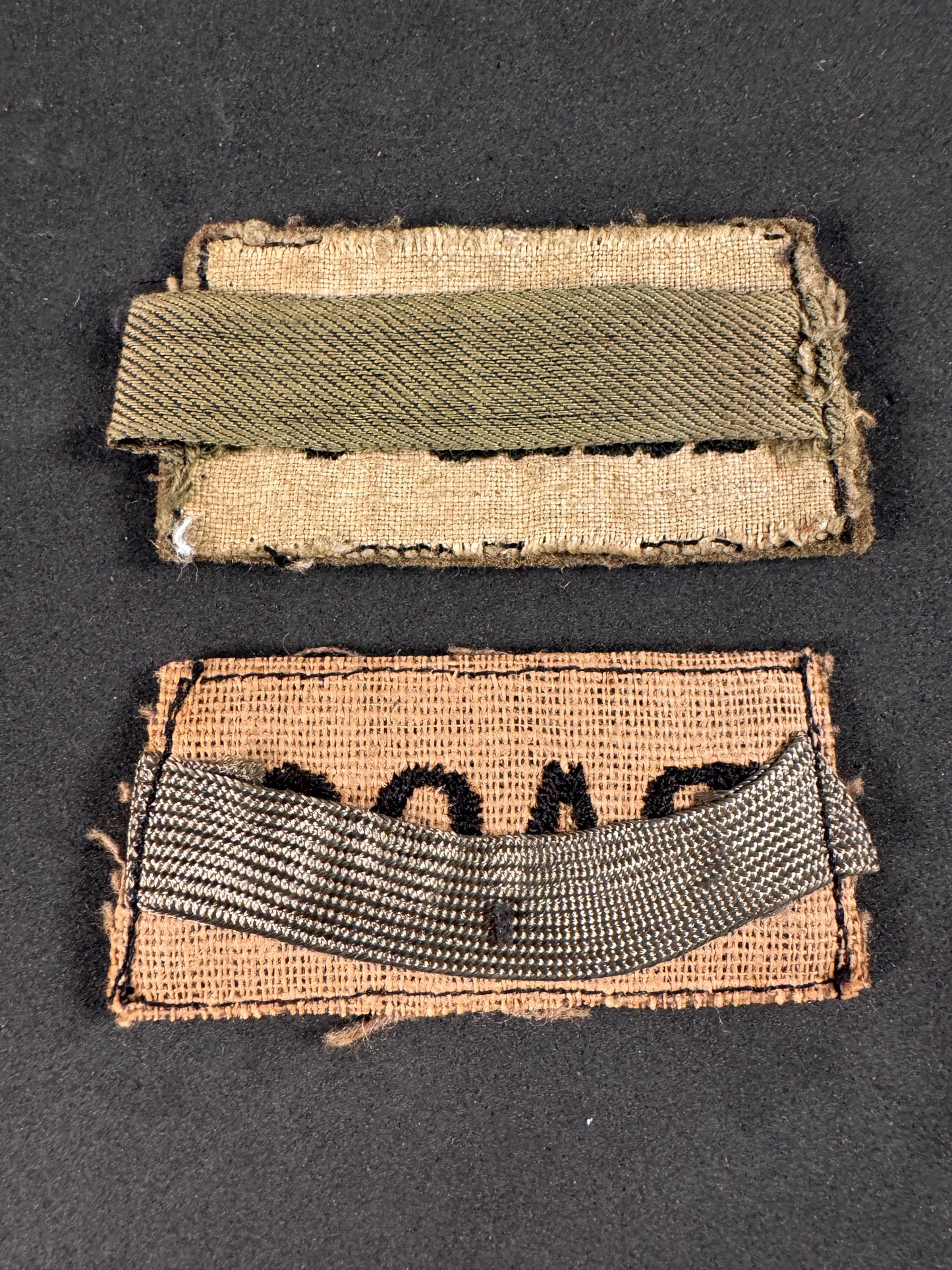 Photo 2 of WW2 British Royal Army Ordnance Corps (RAOC) Slip-on Shoulder Titles - collectible militaria item