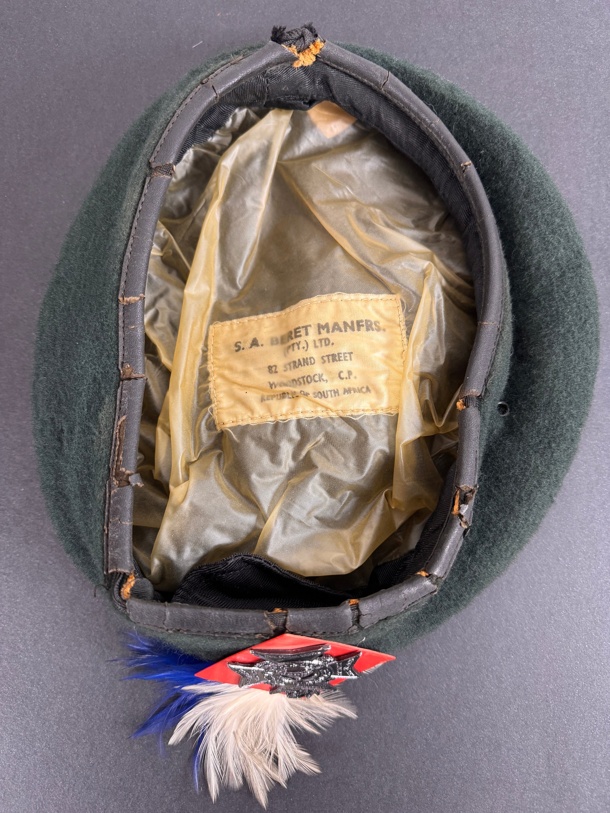 Photo 8 of After WW2 Rhodesia Regiment Green Beret - collectible militaria item