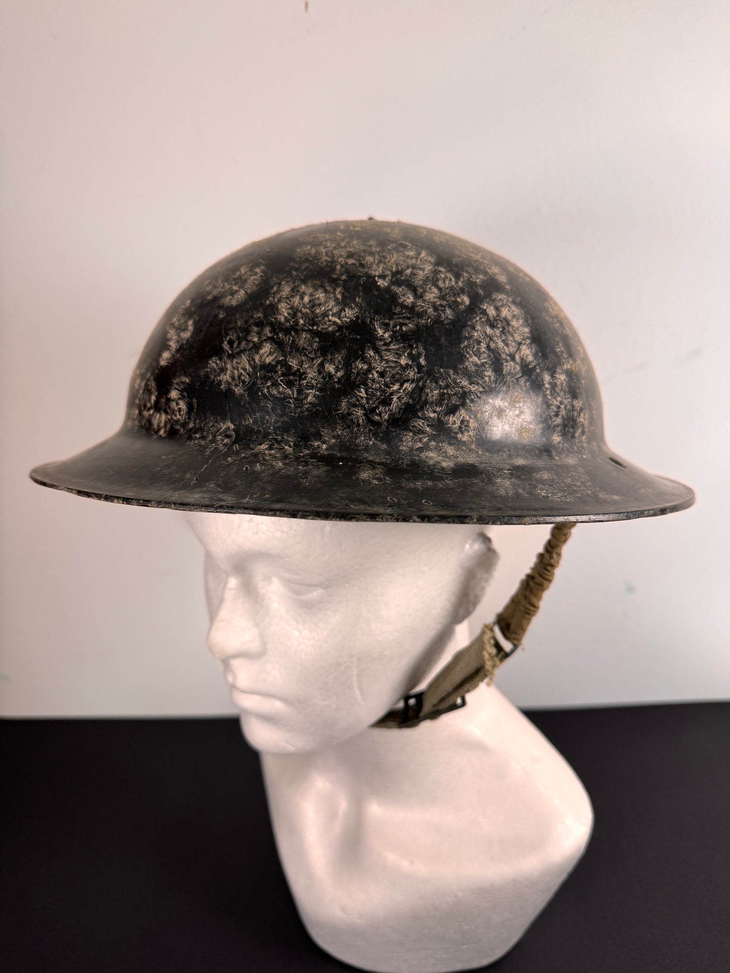 Photo 1 of WW2 British Civil Defence Bakelite Helmet - Home Guard / ARP, Textured Finish - collectible militaria item