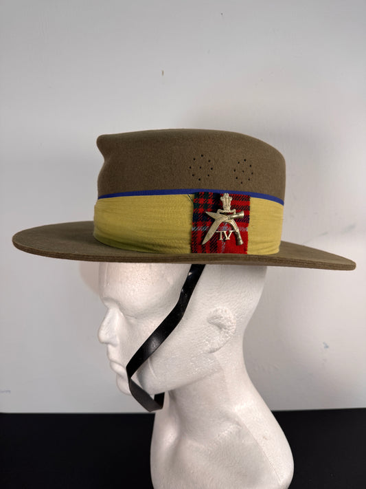 Photo 1 of WW2 British Army 4th Gurkha Rifles Slouch Hat Bush Cap - collectible militaria item