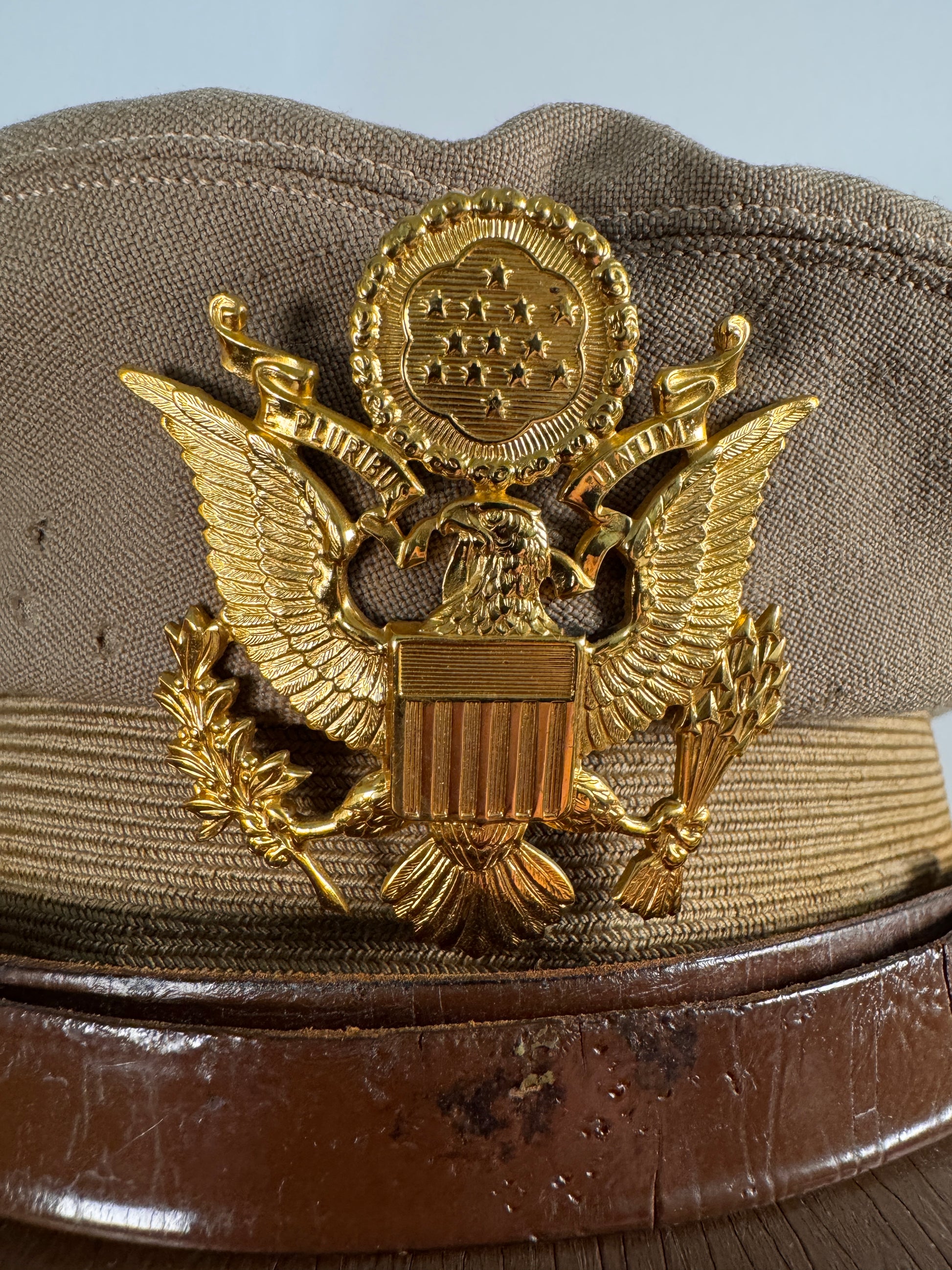 Photo 3 of Original WWII United States Army Air Force (USAAF) Pilot Officer's Crush Cap - collectible militaria item
